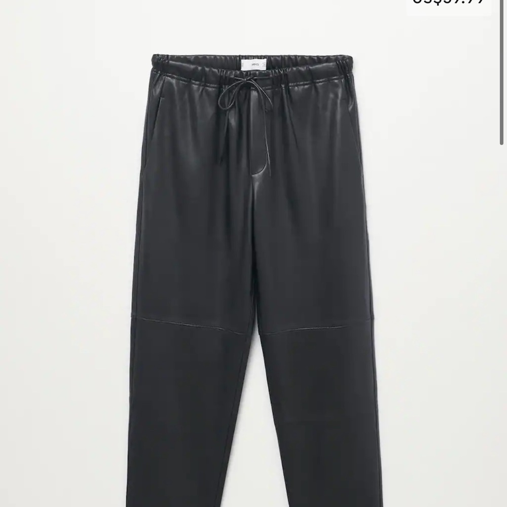 Faux leather trousers